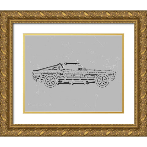 Mechanics II Gold Ornate Wood Framed Art Print with Double Matting by Lloyd, Justin
