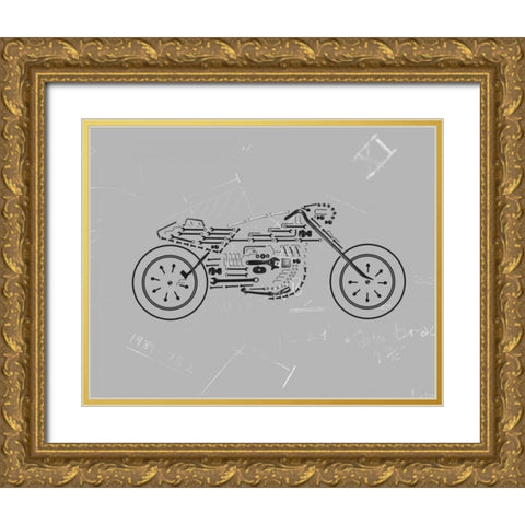 Mechanics III Gold Ornate Wood Framed Art Print with Double Matting by Lloyd, Justin