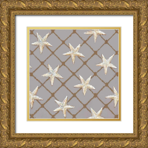 Net Full of Stars Gold Ornate Wood Framed Art Print with Double Matting by Fisk, Arnie