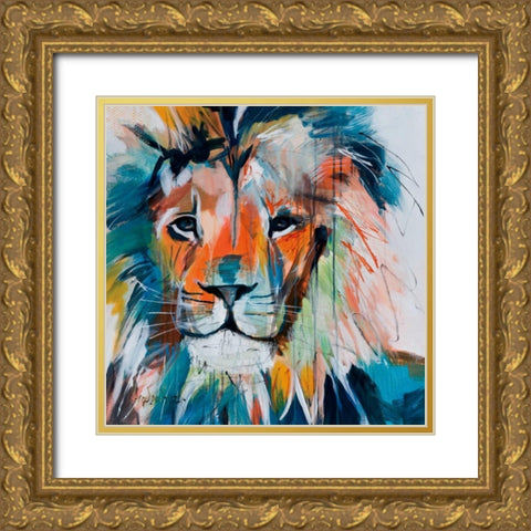 Do You Want My Lions Share Gold Ornate Wood Framed Art Print with Double Matting by Maritz, Angela