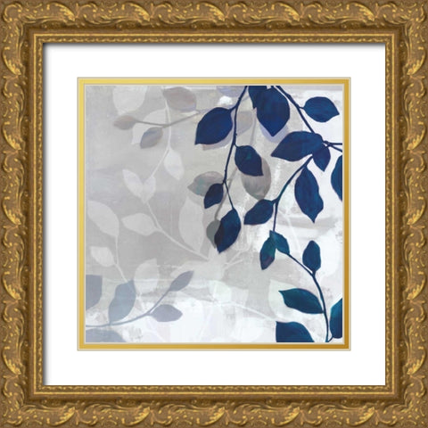Leaves in the Mist I Gold Ornate Wood Framed Art Print with Double Matting by Venter, Tandi