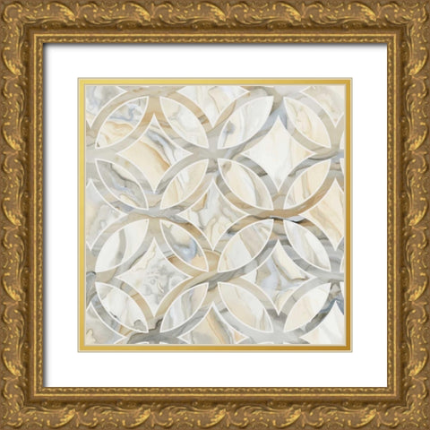 Onyx I Gold Ornate Wood Framed Art Print with Double Matting by Banks, Debbie