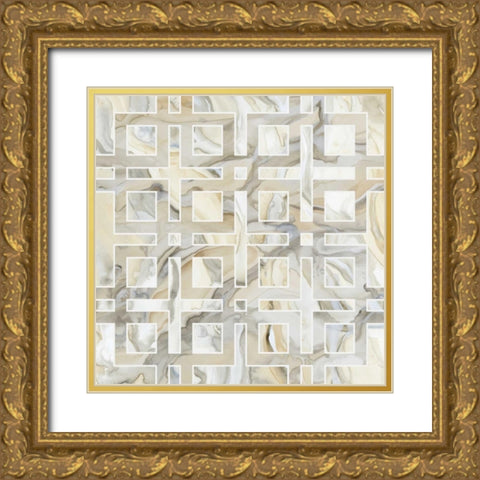 Onyx III Gold Ornate Wood Framed Art Print with Double Matting by Banks, Debbie