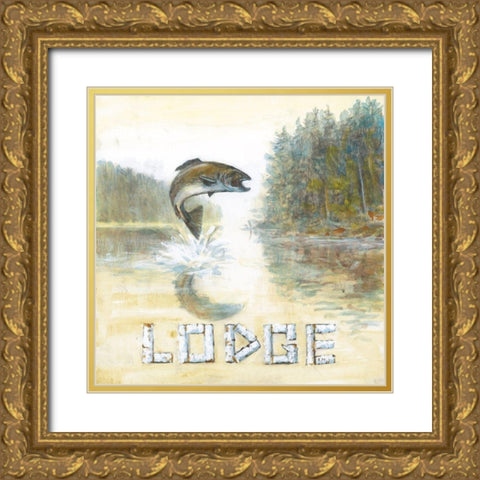 Lodge Gold Ornate Wood Framed Art Print with Double Matting by Fisk, Arnie