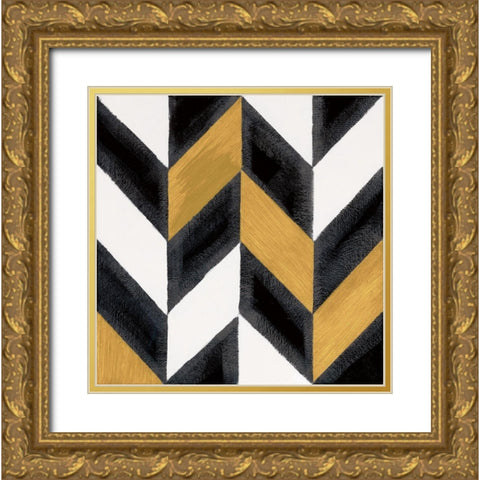 Pattern Party I Gold Ornate Wood Framed Art Print with Double Matting by Vindedzis, Rita