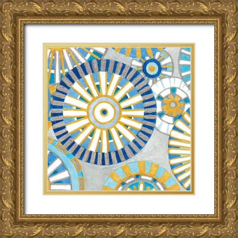 Circle Delight II Gold Ornate Wood Framed Art Print with Double Matting by Banks, Debbie