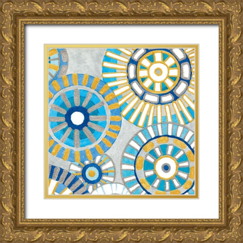 Circle Delight III Gold Ornate Wood Framed Art Print with Double Matting by Banks, Debbie