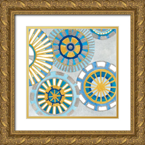 Circle Delight IV Gold Ornate Wood Framed Art Print with Double Matting by Banks, Debbie