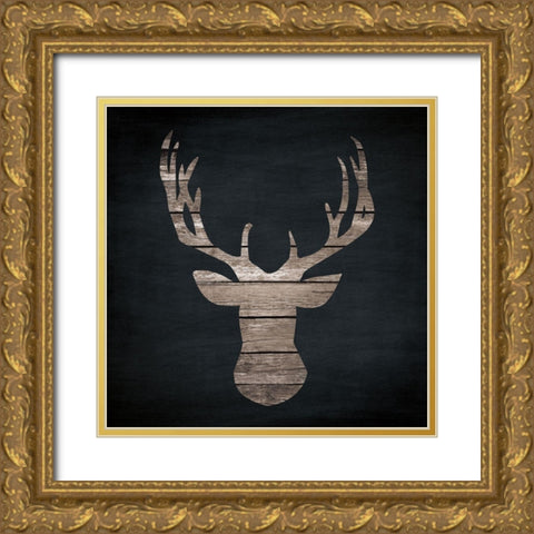 Urban Antlers I Gold Ornate Wood Framed Art Print with Double Matting by Venter, Tandi
