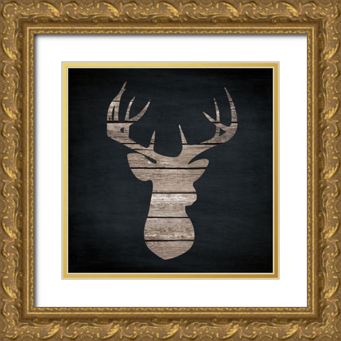 Urban Antlers II Gold Ornate Wood Framed Art Print with Double Matting by Venter, Tandi