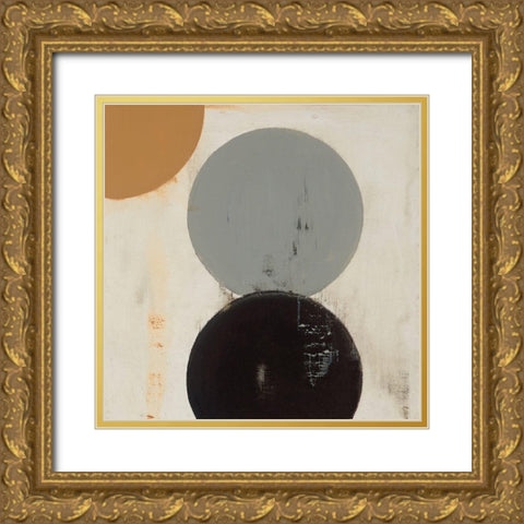 Terra Circles II Gold Ornate Wood Framed Art Print with Double Matting by Skinner, David