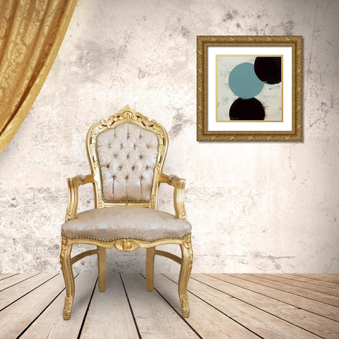 Terra Circles III Gold Ornate Wood Framed Art Print with Double Matting by Skinner, David