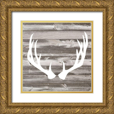 Antler Art I Gold Ornate Wood Framed Art Print with Double Matting by Venter, Tandi