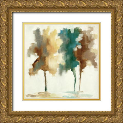 Trees I Gold Ornate Wood Framed Art Print with Double Matting by Ellens, Jacqueline