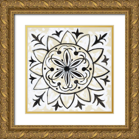 Imaginary Sunflower Gold Ornate Wood Framed Art Print with Double Matting by Smith, Hope