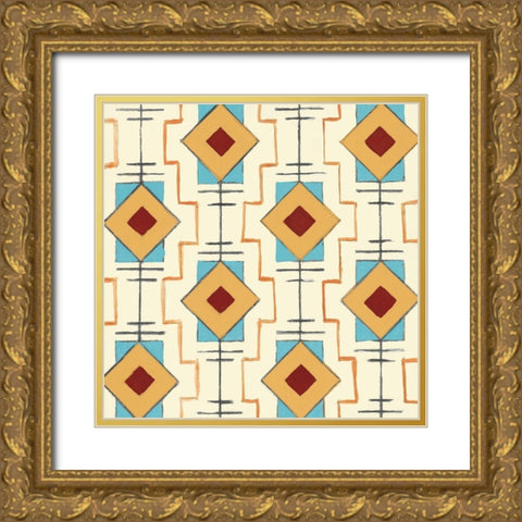Triangle Tango Gold Ornate Wood Framed Art Print with Double Matting by Smith, Hope