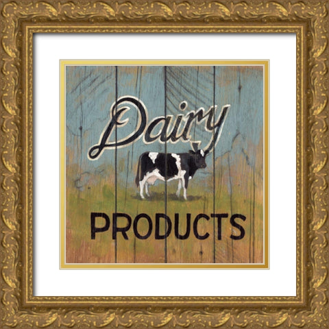 Dairy Products Gold Ornate Wood Framed Art Print with Double Matting by Fisk, Arnie