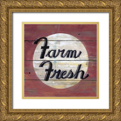 Farm Fresh II Gold Ornate Wood Framed Art Print with Double Matting by Fisk, Arnie