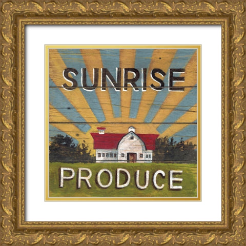 Sunrise Produce Gold Ornate Wood Framed Art Print with Double Matting by Fisk, Arnie