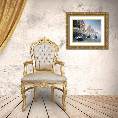 Mornings Promise Gold Ornate Wood Framed Art Print with Double Matting by Holland, Kiff