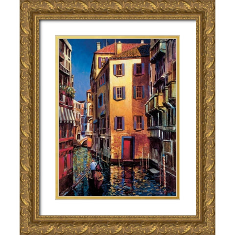 Venetian Light Gold Ornate Wood Framed Art Print with Double Matting by OToole, Michael