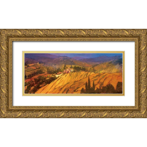 Last View of Tuscany Gold Ornate Wood Framed Art Print with Double Matting by Craig, Philip