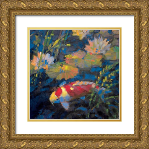 Water Garden II Gold Ornate Wood Framed Art Print with Double Matting by Ostlund, Leif