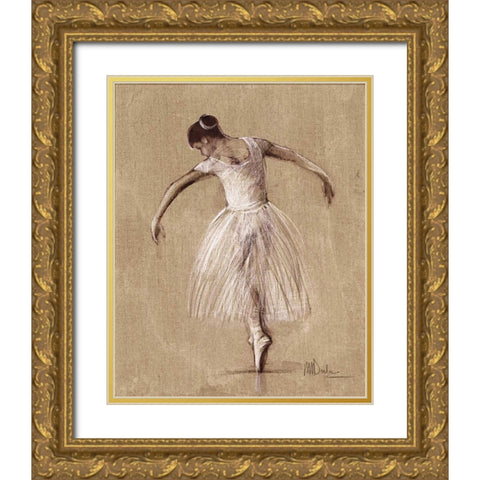 Bourees III Gold Ornate Wood Framed Art Print with Double Matting by Dulon, Mary