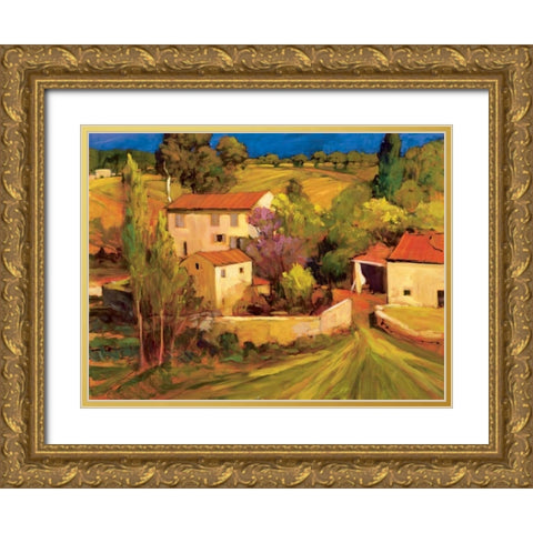 La Femme en Provence Gold Ornate Wood Framed Art Print with Double Matting by Craig, Philip