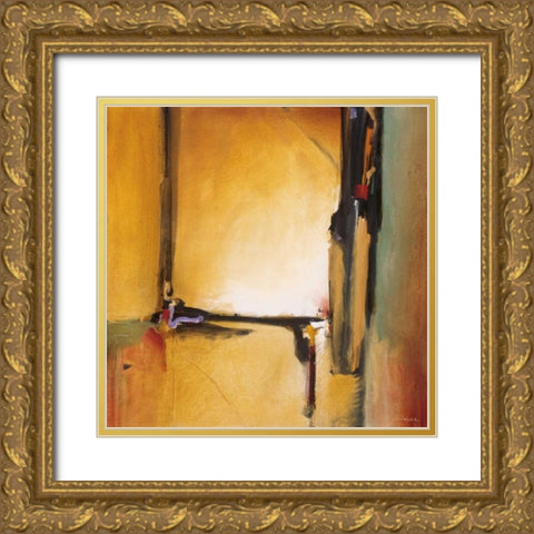 Contemplation Gold Ornate Wood Framed Art Print with Double Matting by Li-Leger, Noah
