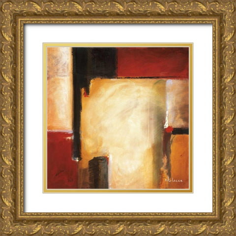 West Gold Ornate Wood Framed Art Print with Double Matting by Li-Leger, Noah