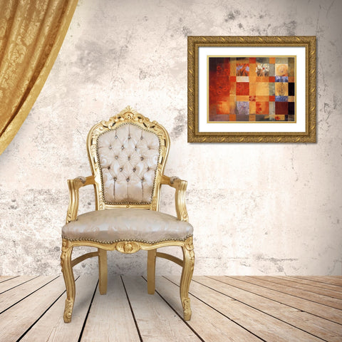 42 Views of My Garden Gold Ornate Wood Framed Art Print with Double Matting by Li-Leger, Don
