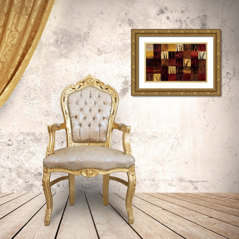 Dark Trees Gold Ornate Wood Framed Art Print with Double Matting by Altschuler, Gail