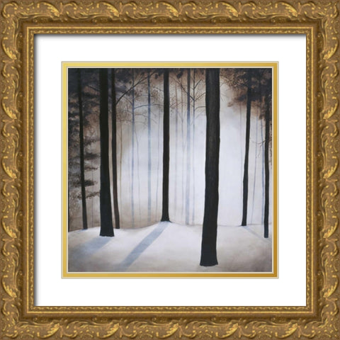 Winter Solace Gold Ornate Wood Framed Art Print with Double Matting by St.Germain, Patrick
