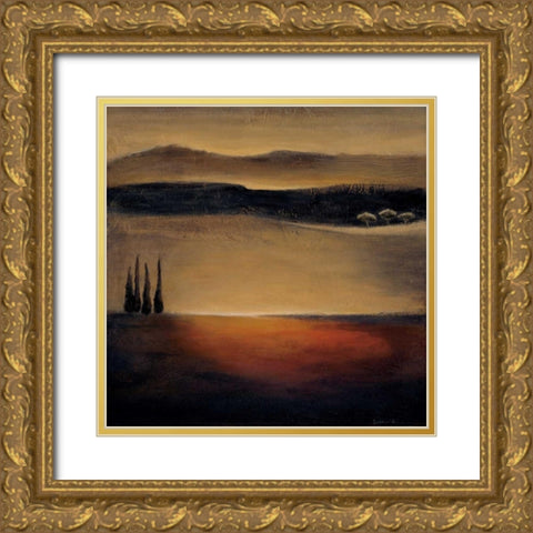 Puesta Del Sol Gold Ornate Wood Framed Art Print with Double Matting by Salemink-Roos, Ursula