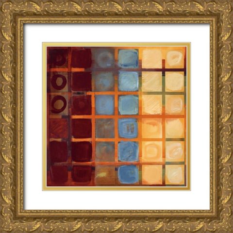 Cubed Gold Ornate Wood Framed Art Print with Double Matting by Li-Leger, Noah