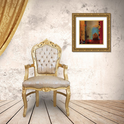 Garden Ensemble Gold Ornate Wood Framed Art Print with Double Matting by Li-Leger, Don