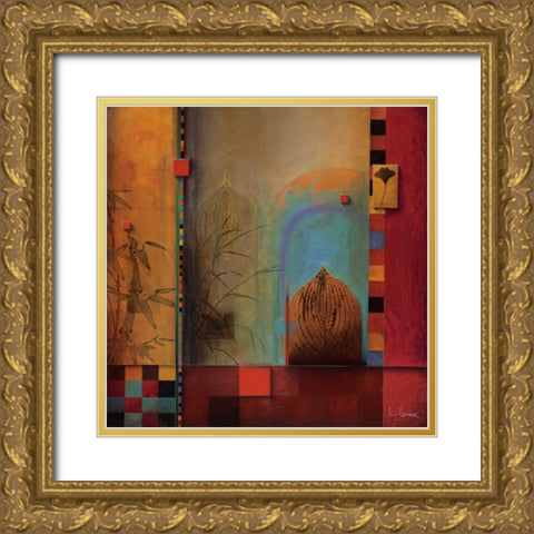 Garden Ensemble Gold Ornate Wood Framed Art Print with Double Matting by Li-Leger, Don