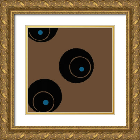 Circular Motion Gold Ornate Wood Framed Art Print with Double Matting by Barnes, Natasha