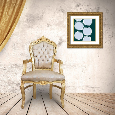 Circular Motion Gold Ornate Wood Framed Art Print with Double Matting by Barnes, Natasha