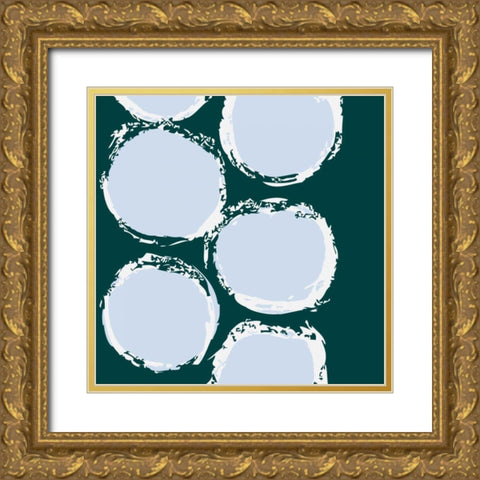 Circular Motion Gold Ornate Wood Framed Art Print with Double Matting by Barnes, Natasha