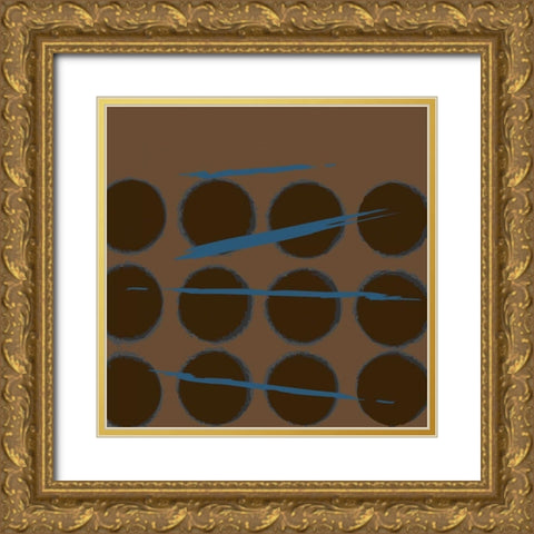 Circular Motion Gold Ornate Wood Framed Art Print with Double Matting by Barnes, Natasha
