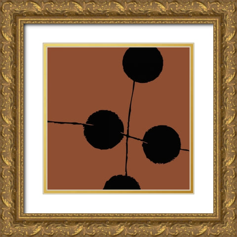 Circular Motion Gold Ornate Wood Framed Art Print with Double Matting by Barnes, Natasha