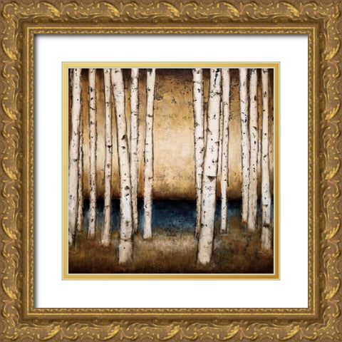 Birch Landing Gold Ornate Wood Framed Art Print with Double Matting by St.Germain, Patrick