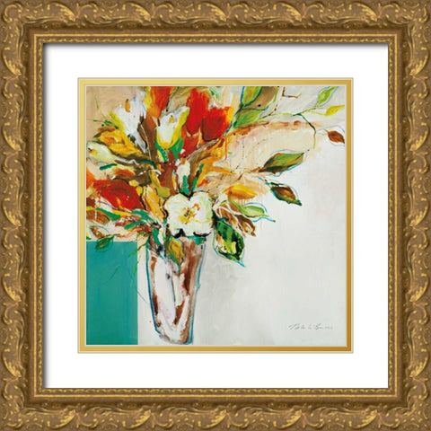 Burst of Spring Gold Ornate Wood Framed Art Print with Double Matting by Barnes, Natasha