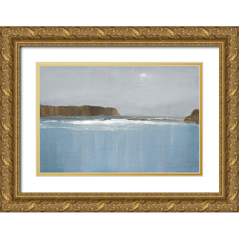 Lulworth Cove Gold Ornate Wood Framed Art Print with Double Matting by Gold, Caroline