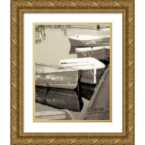 At Rest Gold Ornate Wood Framed Art Print with Double Matting by Schick, Cyndi