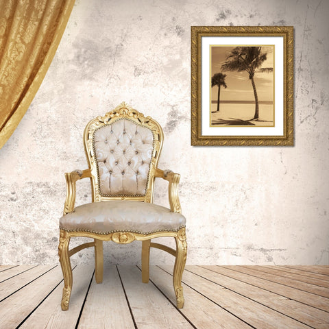 Palm Beach I Gold Ornate Wood Framed Art Print with Double Matting by Kelly, Dennis