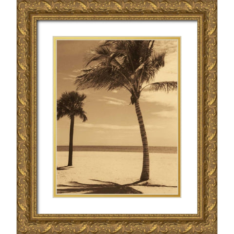 Palm Beach I Gold Ornate Wood Framed Art Print with Double Matting by Kelly, Dennis