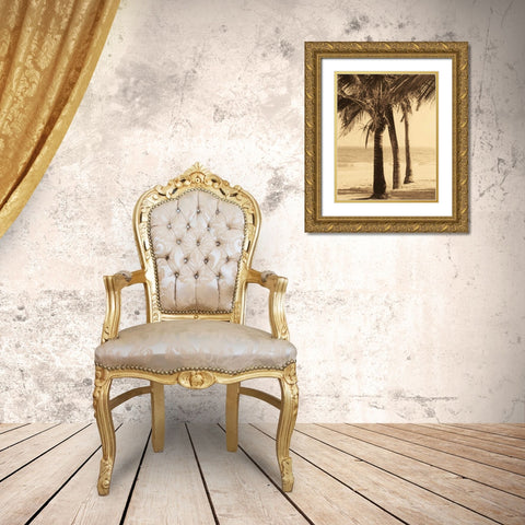 Palm Beach II Gold Ornate Wood Framed Art Print with Double Matting by Kelly, Dennis